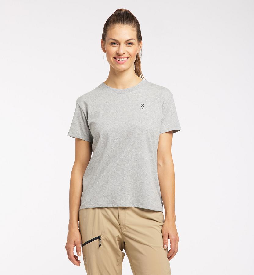 Haglöfs Womens Camp T-Shirt Grey New Zealand 68943KBVD